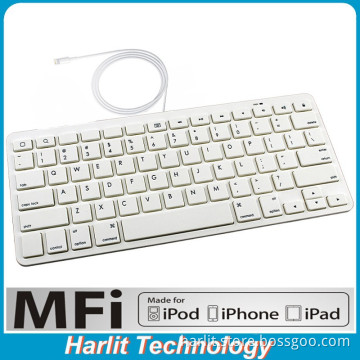 MFI Certificated Wired Keyboard For iPad Pro For Apple iPhone 6s Plus USB Wired Keyboard MFI Certificated
